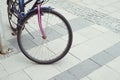 Urban pavement bicycle Royalty Free Stock Photo