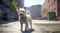 Playful pets with their friends and families. Walk with pet in city. AI-Generated