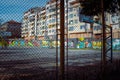 Urban playground for sports basketball,football