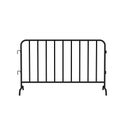 Urban portable steel barrier. Black silhouette of a barrier fence on a white background.