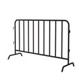 Urban portable steel barrier. Black silhouette of a barrier fence on a white background.