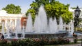 Urban public fountain at summer in Odessa, Ukraine