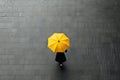 Urban Rainy Day Stroll. Woman in the street.