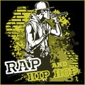 Urban rapper - hip hop vector illustration