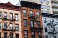 Urban real estate and rental buildings in downtown New York City.