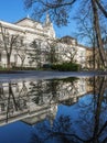 Urban reflections in the park Royalty Free Stock Photo