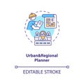 Urban and regional planner concept icon