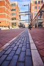 Urban Renewal and Cobblestone Charm - Low Angle View Royalty Free Stock Photo