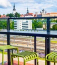 Urban rooftop cafe, Tallinn, Estonia