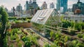 Urban Rooftop Greenhouse Royalty Free Stock Photo