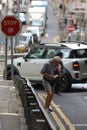 the Urban scavengers at Eastern Street, hong kong 11 Jue 2021 Royalty Free Stock Photo