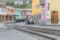 Urban Scene Alausi Town Ecuador