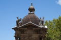 Ornate dome of 1884 baroque-inspired Victorian Gothic sandstone fountain