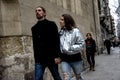 Urban scene: Couple walking in Granada 19