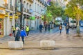 Urban Scene Historic Center of Madrid, Spain