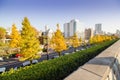 Urban scene near Yoyogi National Gymnasium Royalty Free Stock Photo