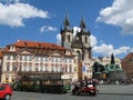 Urban scene at the Old Town Square in the Prague, Czech Republic. Royalty Free Stock Photo