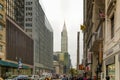 Urban scene in 42 street in New York Royalty Free Stock Photo