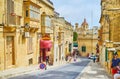 The urban scene in Victoria, Gozo, Malta