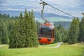 Urban scenery, view from cable car in Pilatus mountain Royalty Free Stock Photo