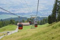 Urban scenery, view from cable car in Pilatus mountain Royalty Free Stock Photo