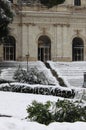 Urban scenic of Rome under snow Royalty Free Stock Photo