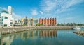 Urban sea coast with yacht harbor in Malmo Royalty Free Stock Photo