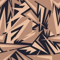 Urban seamless pattern with curved triangle elements Royalty Free Stock Photo