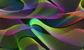 Urban seamless pattern of iridescent chaotic lines