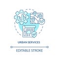 Urban services turquoise concept icon