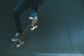 Urban skater trick skate ramp man jumping Royalty Free Stock Photo