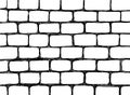 Urban sketch - wall texture. Hand drawn grunge background. Brick wall pattern. Black and white line art. Vector illustration Royalty Free Stock Photo