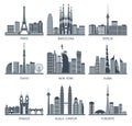 Urban Skylines Icons Set