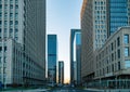 Urban sUrban skyscrapers under blue skies Royalty Free Stock Photo