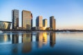 Urban sUrban skyscrapers under blue skies Royalty Free Stock Photo