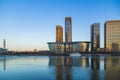 Urban sUrban skyscrapers under blue skies Royalty Free Stock Photo