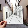 Forced Perspective Street Art: Intricate Illustrations With Graphic Lines