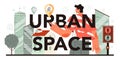 Urban space typographic header. Architect studying and developing Royalty Free Stock Photo