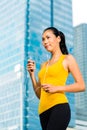 Urban sports - fitness in Asian or Indonesian city Royalty Free Stock Photo