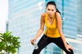 Urban sports - fitness in Asian or Indonesian city Royalty Free Stock Photo