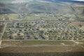 An aerial view of a new subdivision, exhibiting urban sprawl. Royalty Free Stock Photo