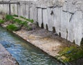 Urban stream. The Lybid river Royalty Free Stock Photo