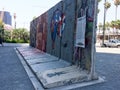 Urban street art on Berlin Wall section in california Royalty Free Stock Photo