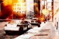 Urban street scene Royalty Free Stock Photo