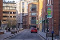 Urban streetscape in the Ancoats neighborhood of manchester Royalty Free Stock Photo