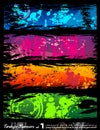 Urban Style Grunge Banners with rainbow colours Royalty Free Stock Photo