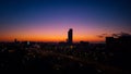 Urban sunnset in Bucharest Royalty Free Stock Photo