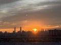 Urban Sunset: City Skies Ablaze