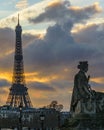 Sunset urban scene paris Royalty Free Stock Photo