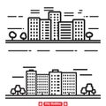 Urban Tapestry Craft Vibrant Cityscape Designs Using Our Rich Collection of Vector Silhouettes Royalty Free Stock Photo